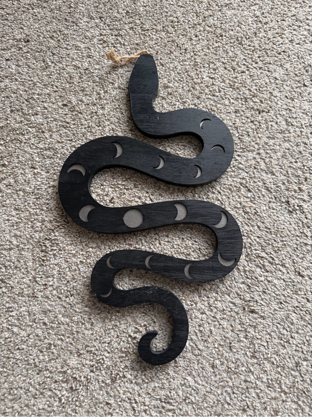 Black Wooden Snake Wall Decor